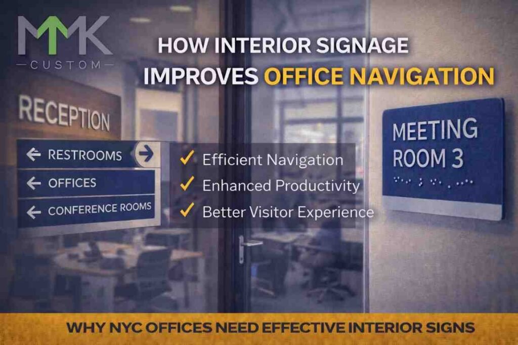 How Interior Signage Improves Office Navigation in NYC Workspaces?