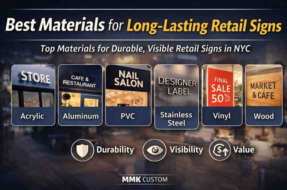 Best Materials for Long-Lasting Retail Signs