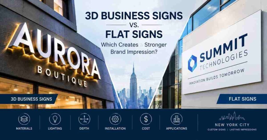 3D Business Signs vs. Flat Signs: Which Creates a Stronger Brand Impression?