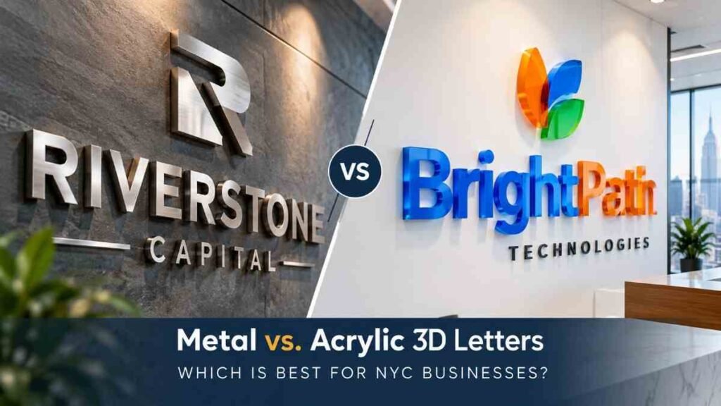 Metal vs. Acrylic 3D Letters: Which Is Best for NYC Businesses?